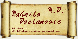 Mahailo Poslanović vizit kartica
